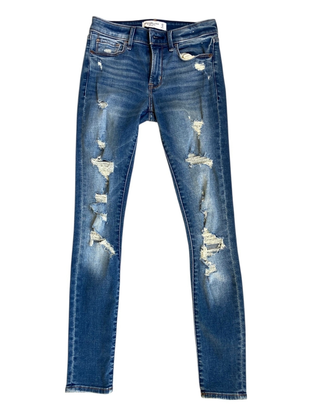 Abercrombie & Fitch Women’s Distressed Skinny Jeans - Blue